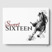 パーソナライズされたSweet sixteen駆け馬 ゲストブック (裏面)