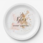 パーソナライズされたSweet sixteen16番目の誕生日 ペーパープレート (正面)