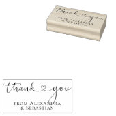 パーソナライズされたThank Youスクロエレガントールハート文字 ラバースタンプ (押印)