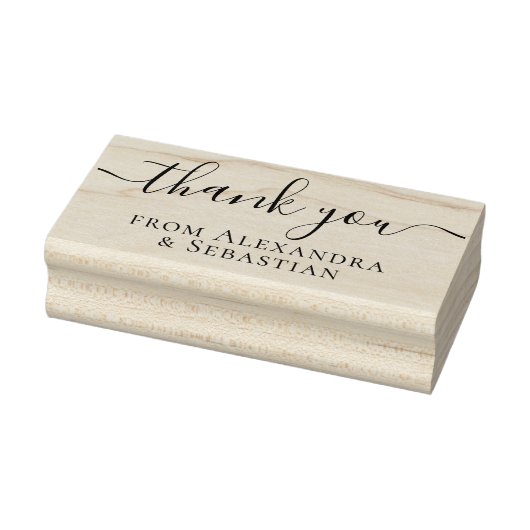 パーソナライズされたThank Youスクロエレガントール文字 ラバースタンプ (スタンプ)