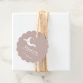 パーソナライズされたThank You Baby Shower retro moon star フェイバータグ (インサイチュ)
