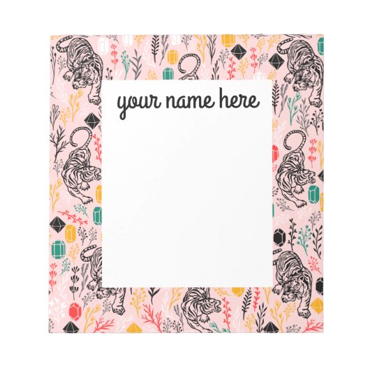 パーソナライズされたTigerメモ帳 ノートパッド (正面)