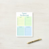 パーソナライズされたTo Doリストのポストイットノート ポストイット (デスク上)