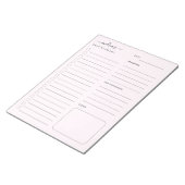 パーソナライズされたTo-Doリスト 日常ノート プランナー ピンク ノートパッド (アングル)