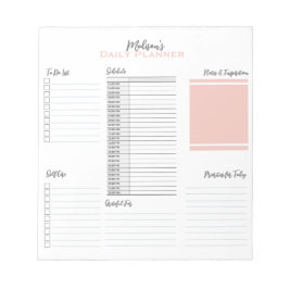 パーソナライズされたToDoリストスケジュールデイリープランナー ノートパッド