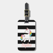 パーソナライズされたunicorn荷札 ラゲッジタグ (正面縦)