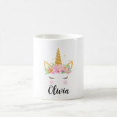 パーソナライズされたunicorn mug、子供の贈り物 コーヒーマグカップ (中央)