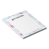 パーソナライズされたUnicorn Pool Floatメモ帳 ノートパッド (アングル)