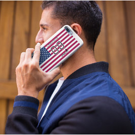 パーソナライズされたUSAナショナルフラグサッカーグラフィック iPhone 11 PROケース