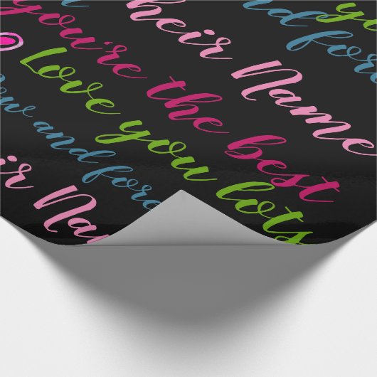 パーソナライズされたVALENTINE – 愛の言葉文字 ラッピングペーパー (角)
