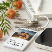 パーソナライズされたValentine Photo Songプレイリスト キーホルダー (正面右)