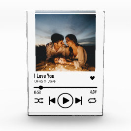 パーソナライズされたValentine Photo Songプレイリスト フォトブロック