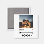 パーソナライズされたValentine Photo Songプレイリスト マグネット (正面/裏面)