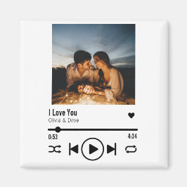 パーソナライズされたValentine Photo Songプレイリスト マグネット