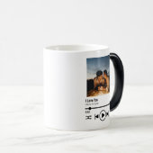 パーソナライズされたValentine Photo Songプレイリスト モーフィングマグカップ (正面右)