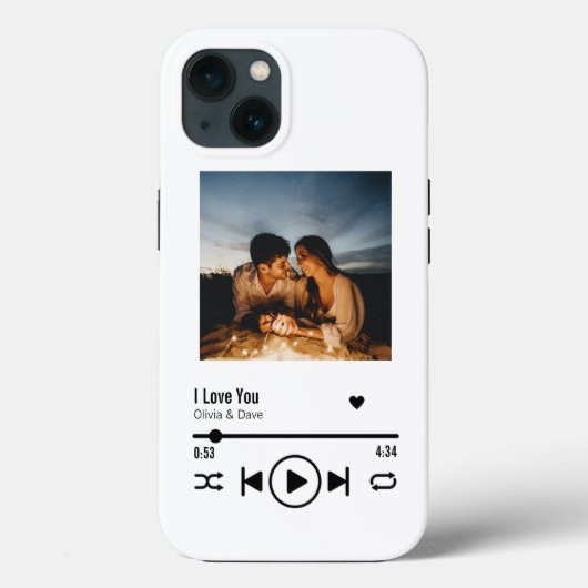 パーソナライズされたValentine Photo Songプレイリスト Case-Mate iPhoneケース (裏面)