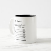 パーソナライズされたVet Tech Nutrition Facts ツートーンマグカップ (正面左)