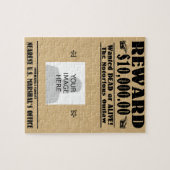 パーソナライズされたWanted DeadまたはAliveジグソーパズル ジグソーパズル (横)