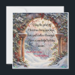 パーソナライズされたWinter Archway Greeting シーズンカード<br><div class="desc">この祝あいさつきカードを使ったパーソナライズされたtouchで休日の素晴らし季節。ホリーとベリーで飾られた複雑にデザインされたアーチを特徴とする雪のシーンは、冬の精神を包み込む。アーチウェイには心温まるクリスマスメッセージが掲げられ、バックには「季節の挨拶と新年の幸せ」というメッセージが添えられ、名前を冠したパーソナライゼーションに最適なキャンバスが作られている。</div>