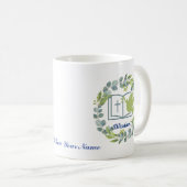 パーソナライズされたWisdom Green Thank You Mug Cup コーヒーマグカップ (正面右)