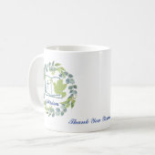 パーソナライズされたWisdom Green Thank You Mug Cup コーヒーマグカップ (正面左)
