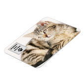 パーソナライズされたWorld's Cat最高のパパカスタム写真 マグネット (左側)