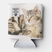 パーソナライズされたWorld's Cat最高のパパカスタム写真 缶クーラー (正面)
