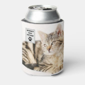 パーソナライズされたWorld's Cat最高のパパカスタム写真 缶クーラー (缶裏面)
