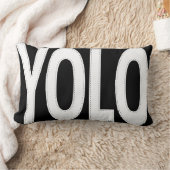 パーソナライズされたYOLO You Only Live ランバークッション (ブランケット)