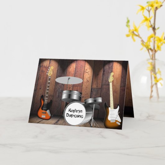 パーソナライズされたYou Rock"-数々の大事な行事 カード (黄色い花)