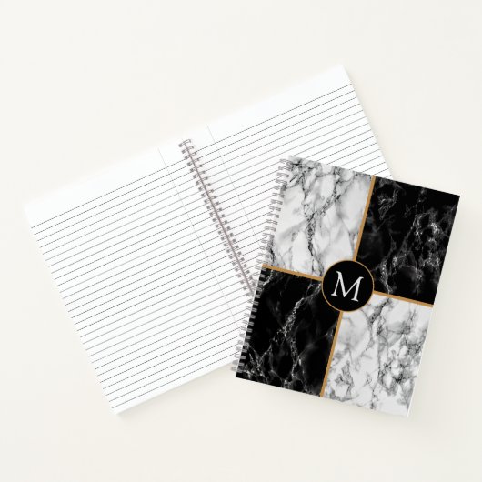 パーソナライズされたYour Letter Notebook Marbleデザイン ノートブック (内部)
