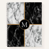 パーソナライズされたYour Letter Notebook Marbleデザイン ノートブック (正面)