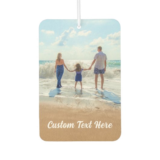 パーソナライズされたYour Photo Air Freshenerカスタム文字 カーエアーフレッシュナー (正面)