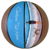 パーソナライズされたYour Photo Basketballとカスタム文字 バスケットボール (縦)