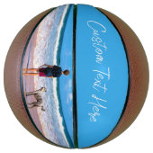 パーソナライズされたYour Photo Basketballとカスタム文字 バスケットボール (縦)