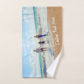 パーソナライズされたYour Photo Bath Towelsカスタム文字 バスタオルセット (ハンドタオル)