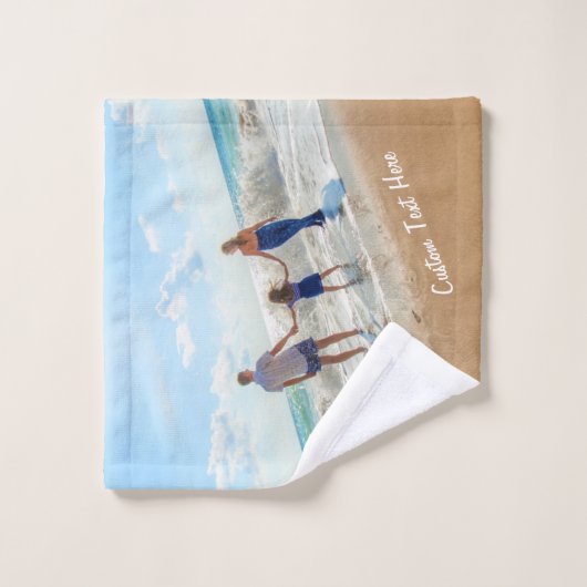 パーソナライズされたYour Photo Bath Towelsカスタム文字 バスタオルセット (ウォッシュタオル)