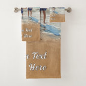 パーソナライズされたYour Photo Bath Towelsカスタム文字 バスタオルセット (インサイチュ)