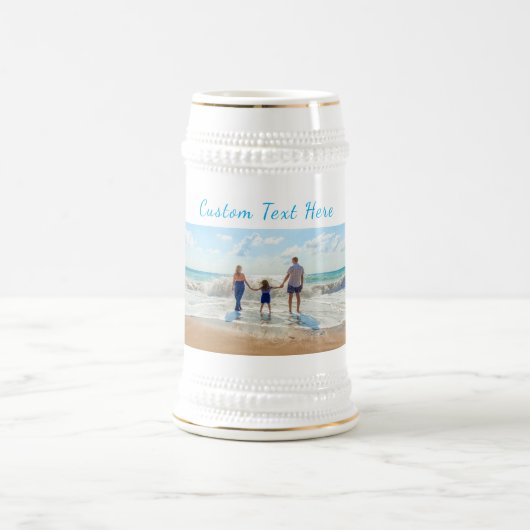 パーソナライズされたYour Photo Beer Steinとカスタム文字 ビールジョッキ (中央)