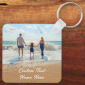 パーソナライズされたYour Photo Keychainカスタム文字 キーホルダー (裏面)