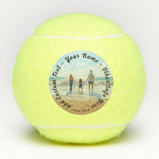 パーソナライズされたYour Photo Tennis Ballsカスタム文字 テニスボール (正面)