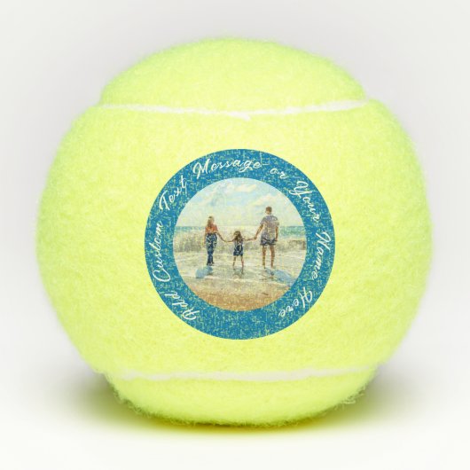 パーソナライズされたYour Photo Tennis Ballsカスタム文字 テニスボール (正面)