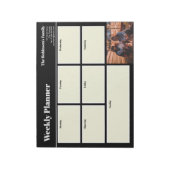 パーソナライズされたYour Photo Weeklyプランナープレーンブラック ノートパッド (回転)