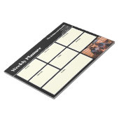 パーソナライズされたYour Photo Weeklyプランナープレーンブラック ノートパッド (アングル)