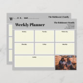 パーソナライズされたYour Photo Weeklyプランナー (正面/裏面)