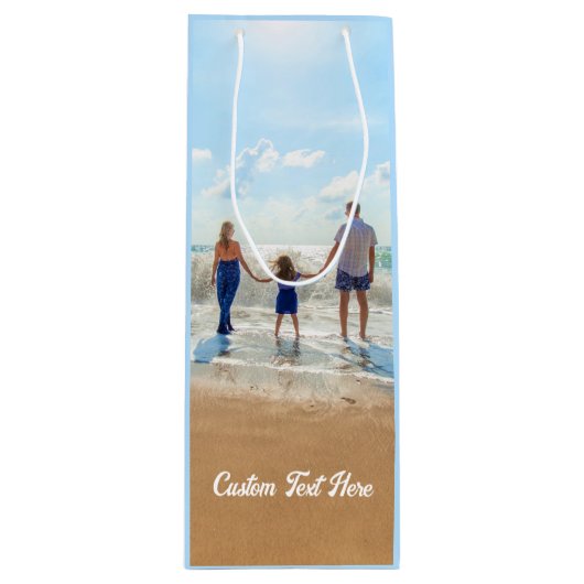 パーソナライズされたYour Photo Wine抱き枕カスタム文字 ワインギフトバッグ (正面)