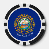 パーソナライズされたYour Text New Hampshire State Flag on ポーカーチップ (正面)