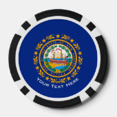 パーソナライズされたYour Text New Hampshire State Flag on ポーカーチップ (裏面)