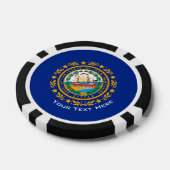 パーソナライズされたYour Text New Hampshire State Flag on ポーカーチップ (シングル)
