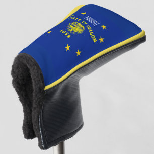 パーソナライズされたYour Text Oregon State Flag on a ゴルフヘッドカバー